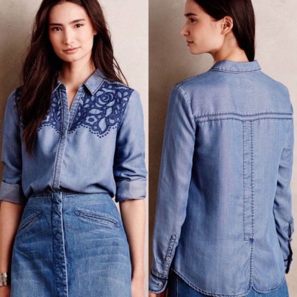 Anthropologie Holding Horses Canora Embroidered